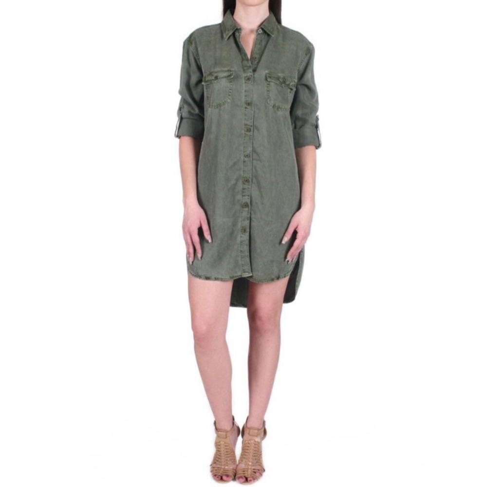 Sneak Peek Chambray Shirt Dress